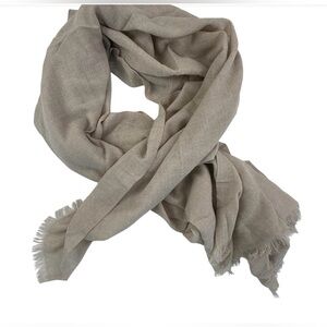 Lululemon Wool Blend Scarf Oversized Natural Silk Lightweight Shawl Wrap
